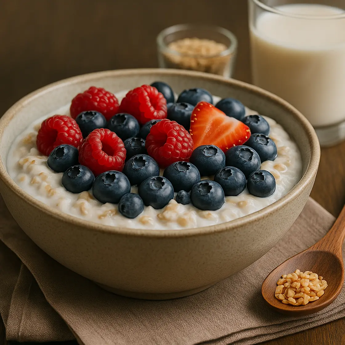 Bowl avoine, skyr et fruits rouges