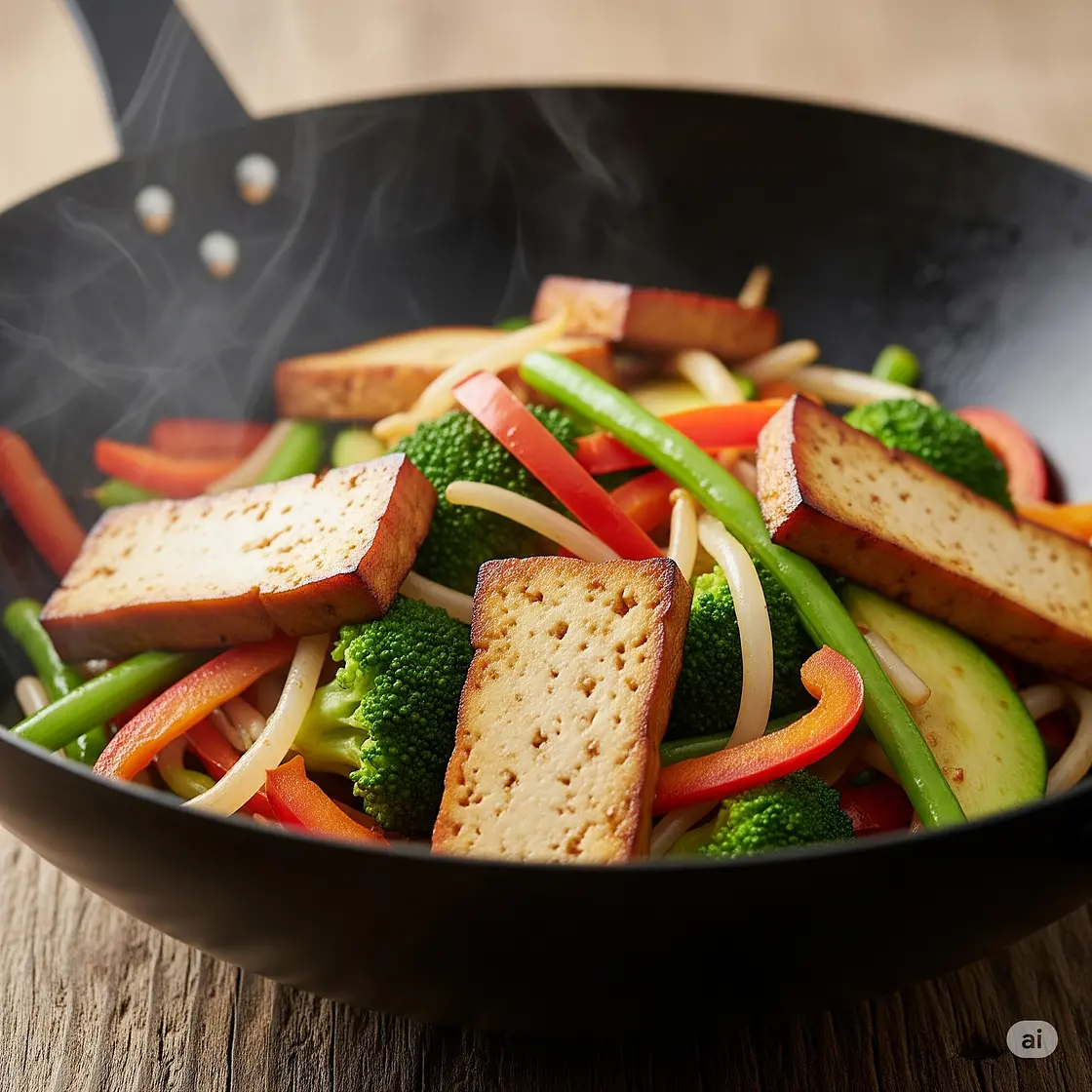 Wok de Légumes et Tofu Fumé
