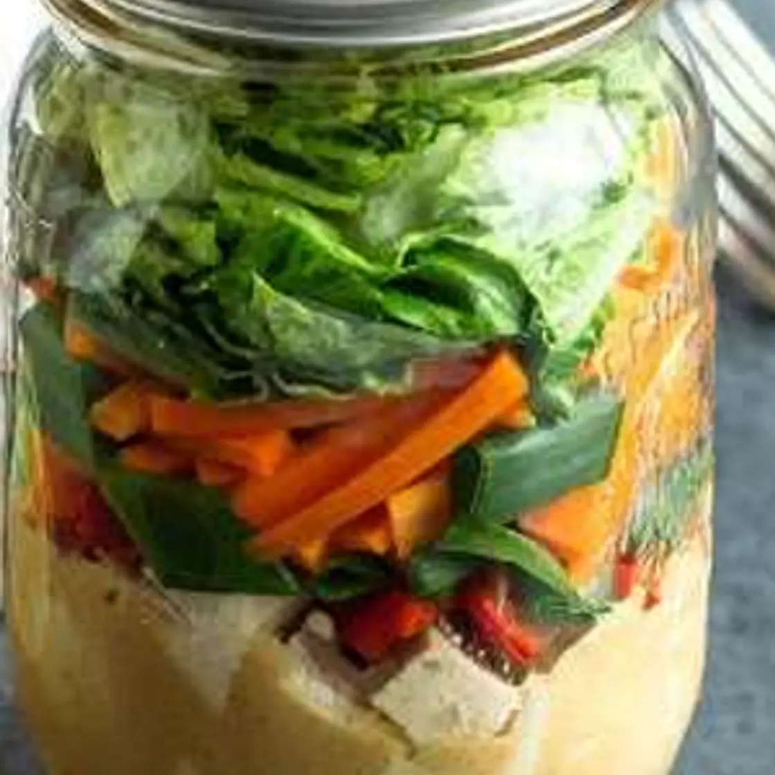 PEANUT LIME CHICKEN MASON JAR SALAD