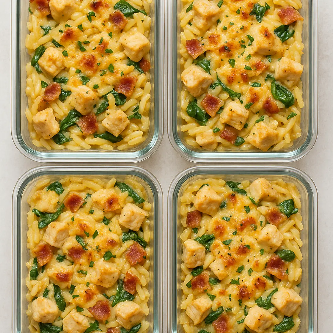 🥓 Chicken Bacon Orzo Pasta 🥓
