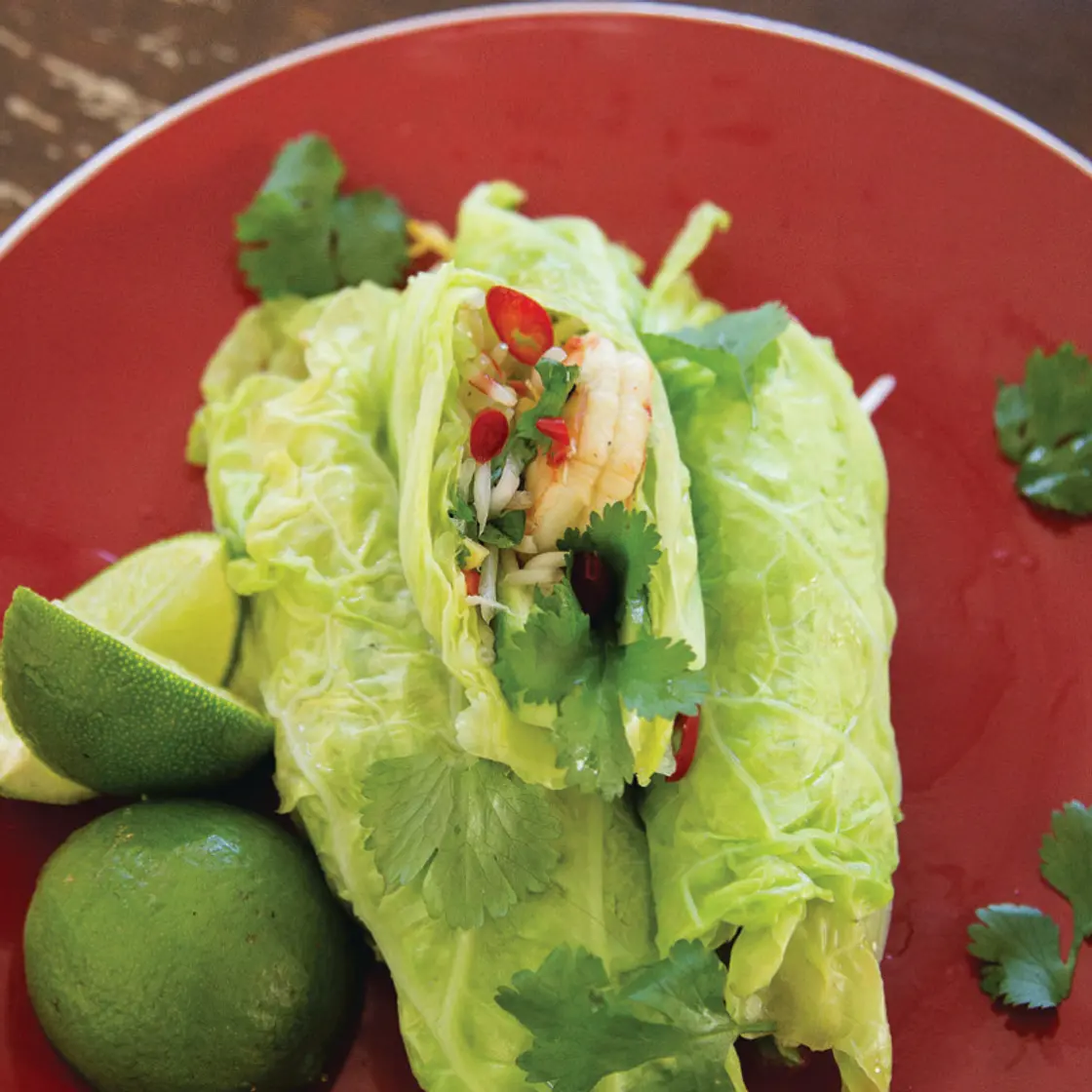 Chilli and Prawn Salad Rolls