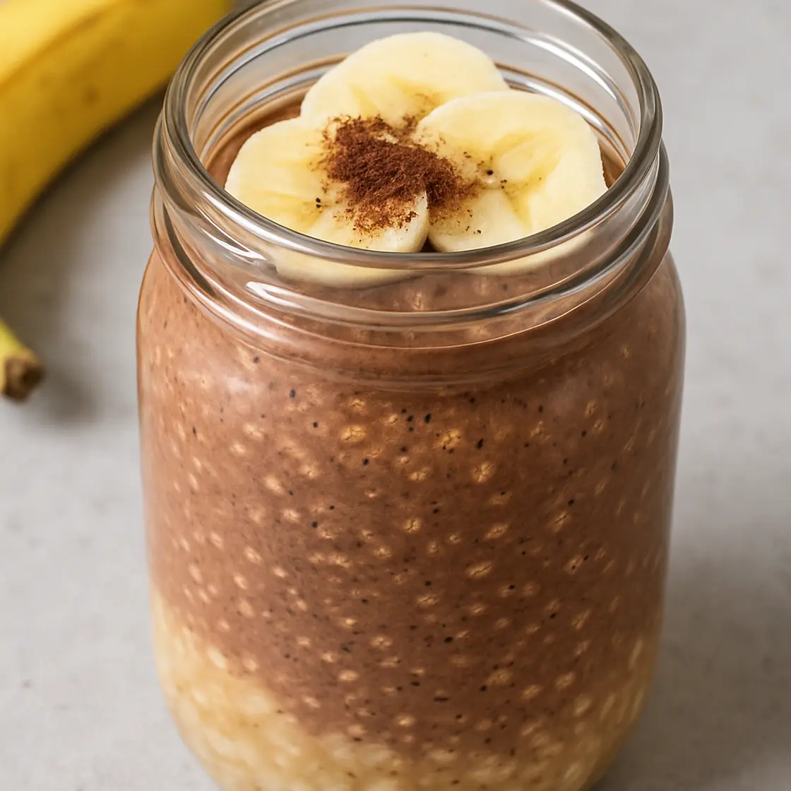 Overnight oats banane-chocolat