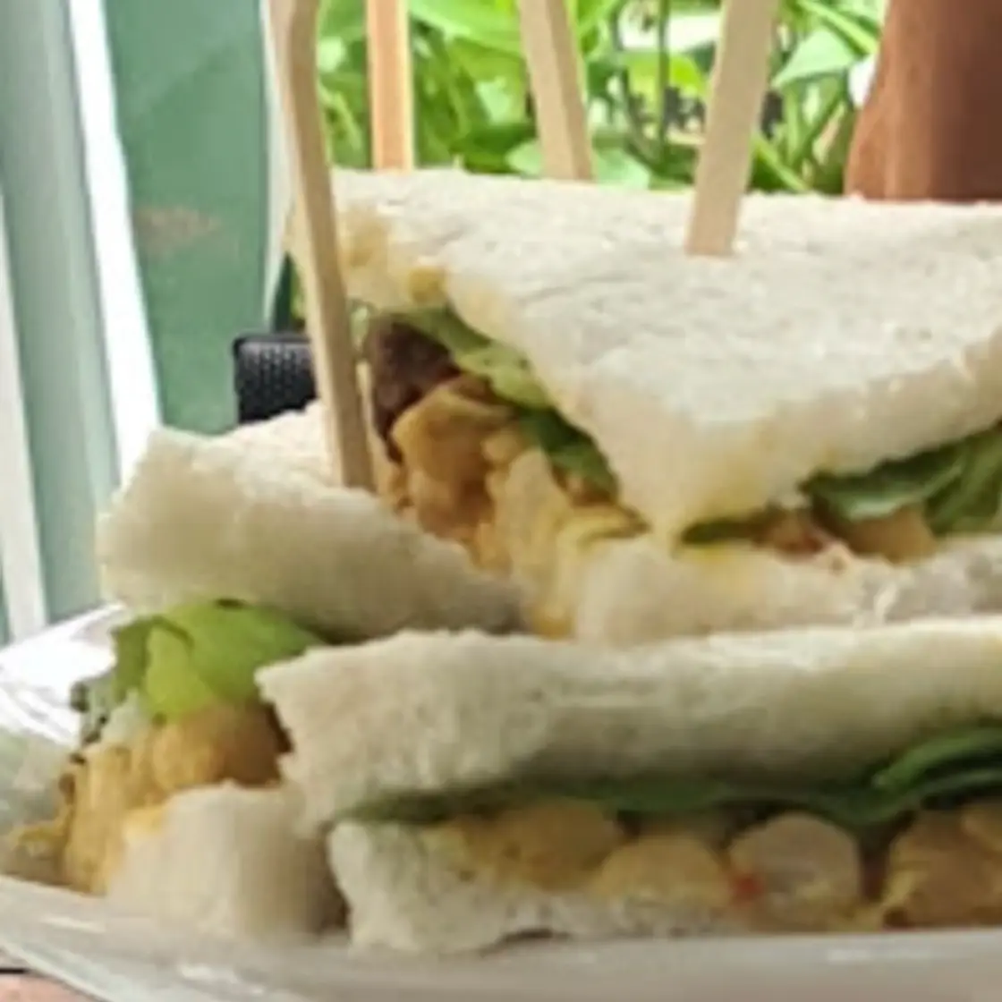 Coronation chickpea sandwich filler