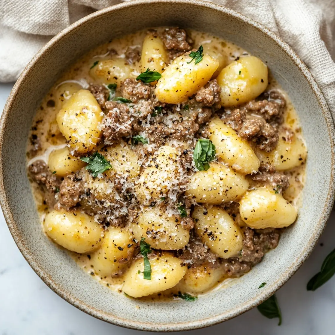 Creamy Ground Beef Gnocchi