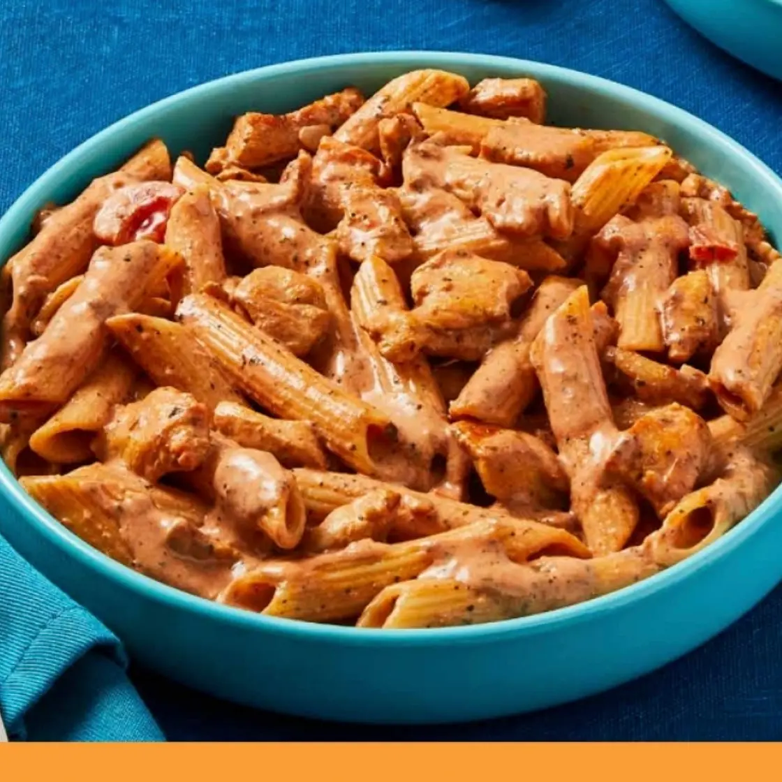 Garlic Tomato Penne Pasta with Shrimp
