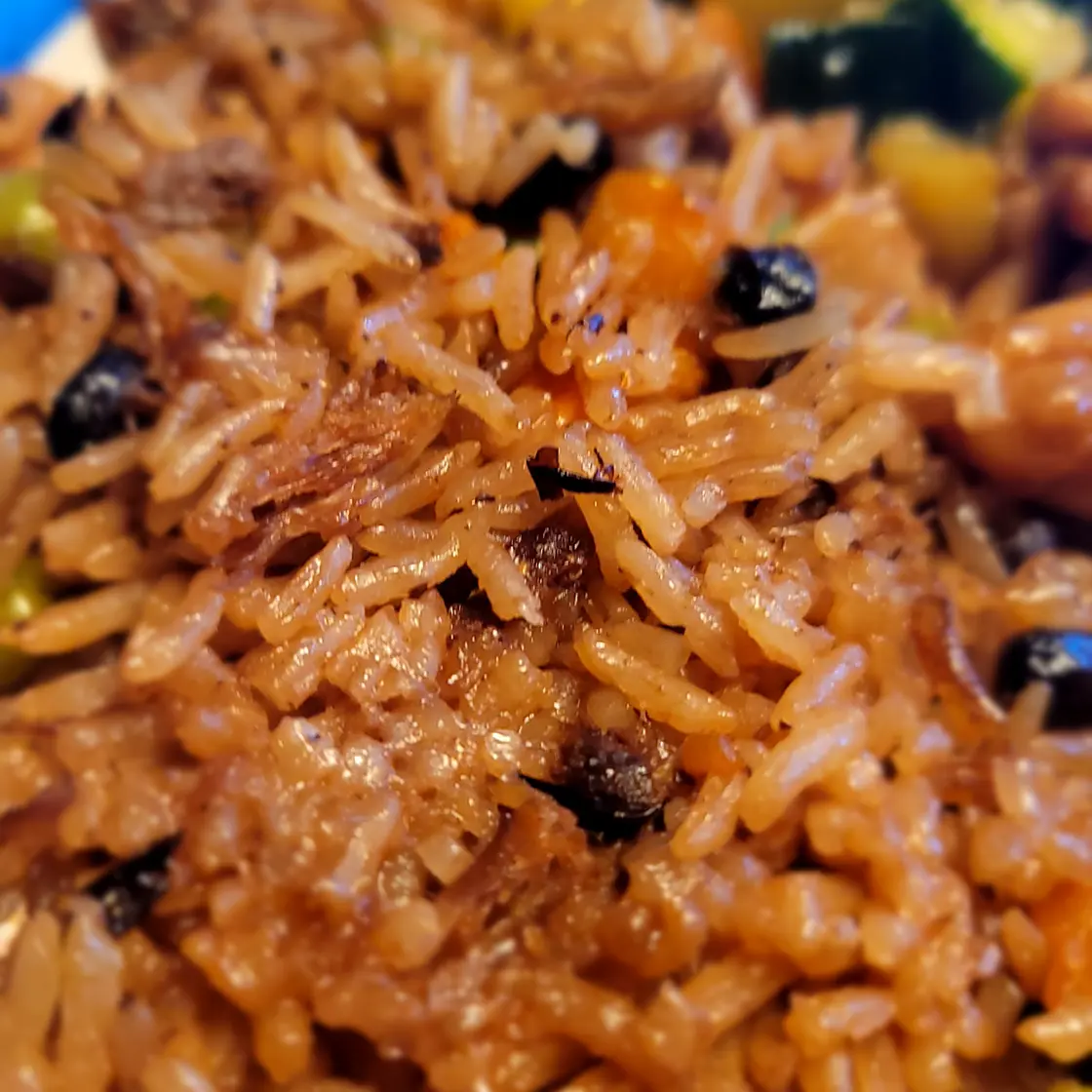 One Pot Rice Cooker Rice with Dace Fish