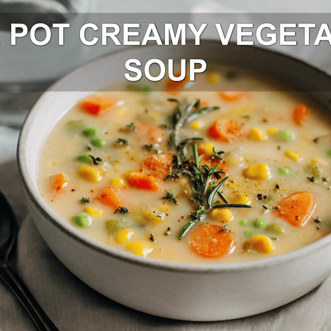 Cozy Vegetable Soup in Pot for Fall Nights