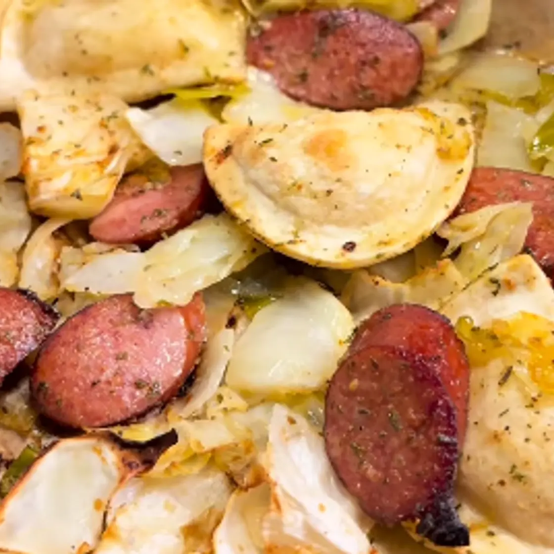 Cabbage and Sausage Bake