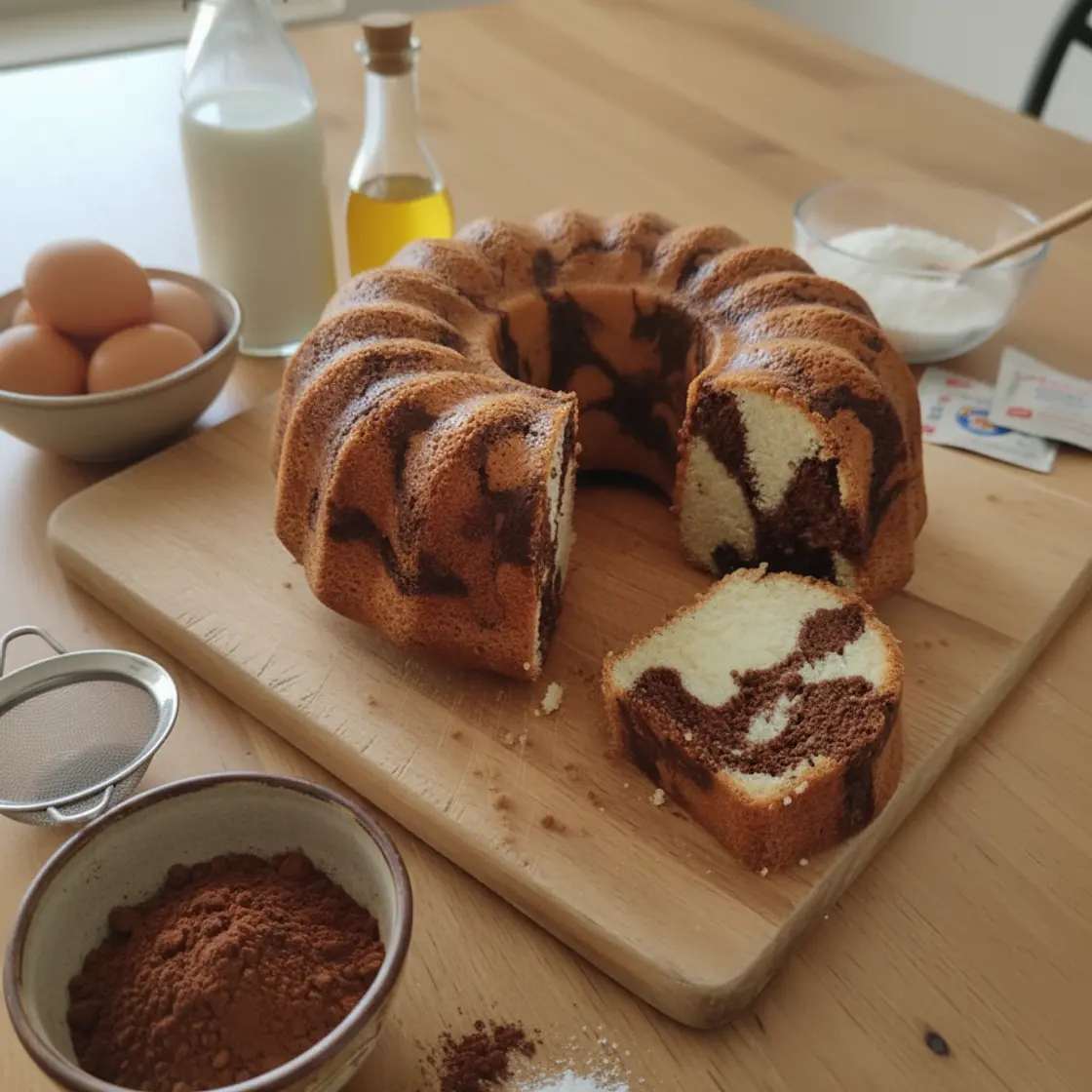 Ciambellone di due colori