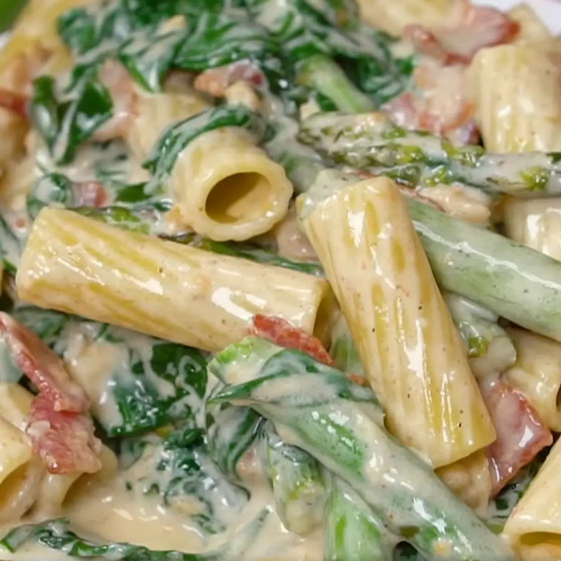 Cajun asparagus bacon pasta