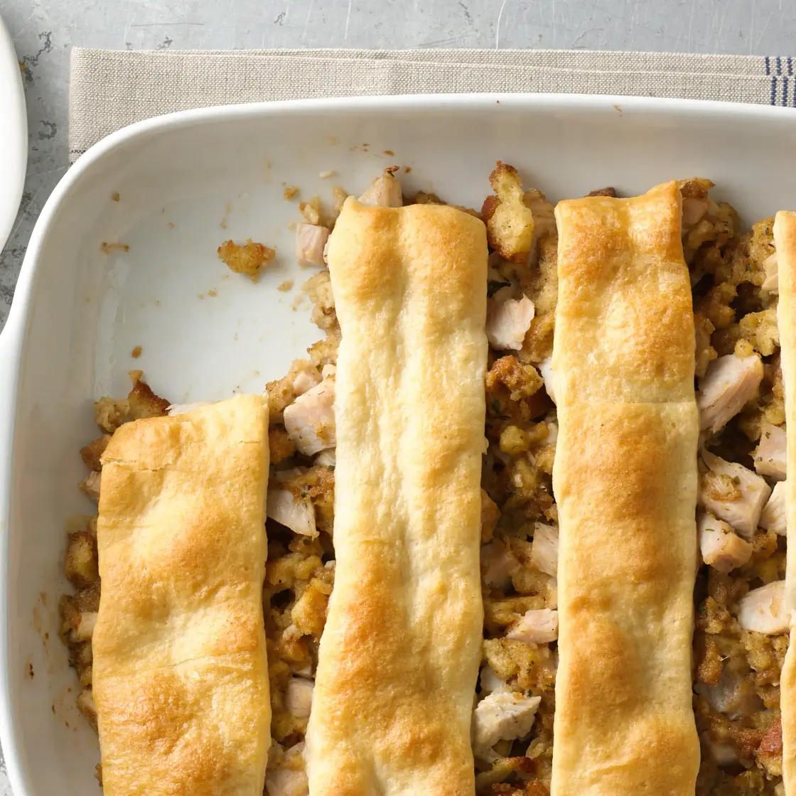 Leftover Turkey Crescent Bake