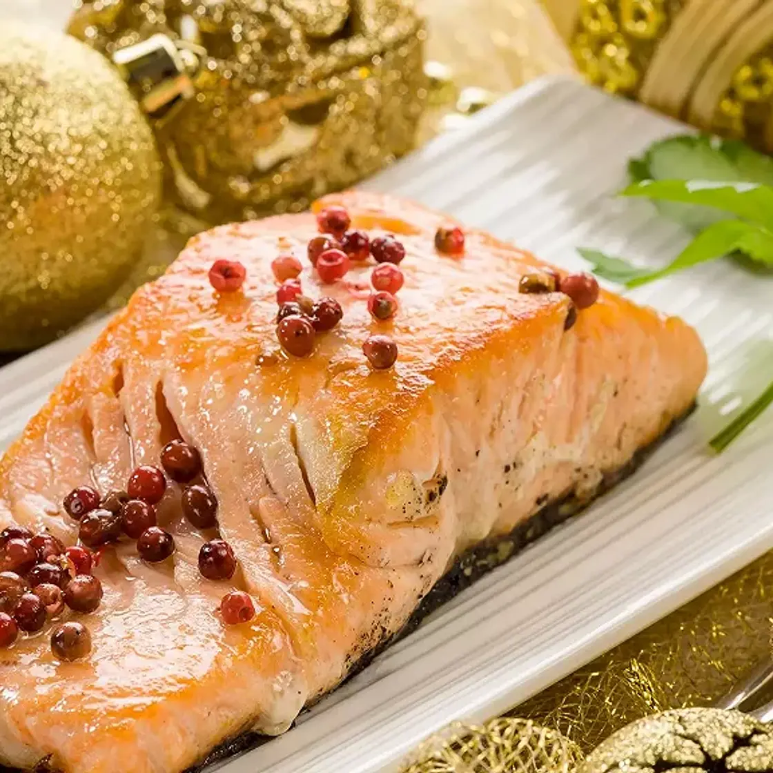 Pavé de saumon grillé aux baies