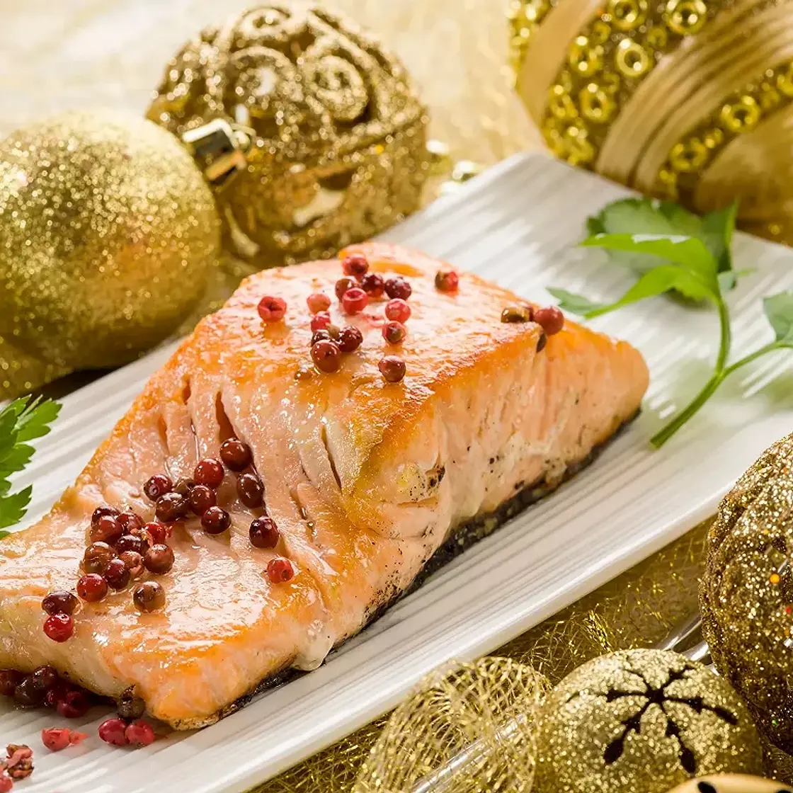 Pavé de saumon grillé aux baies