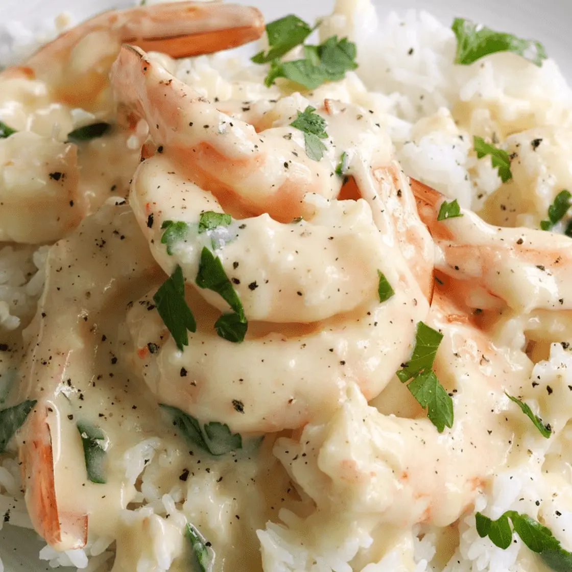 Creamy garlic prawns recipe