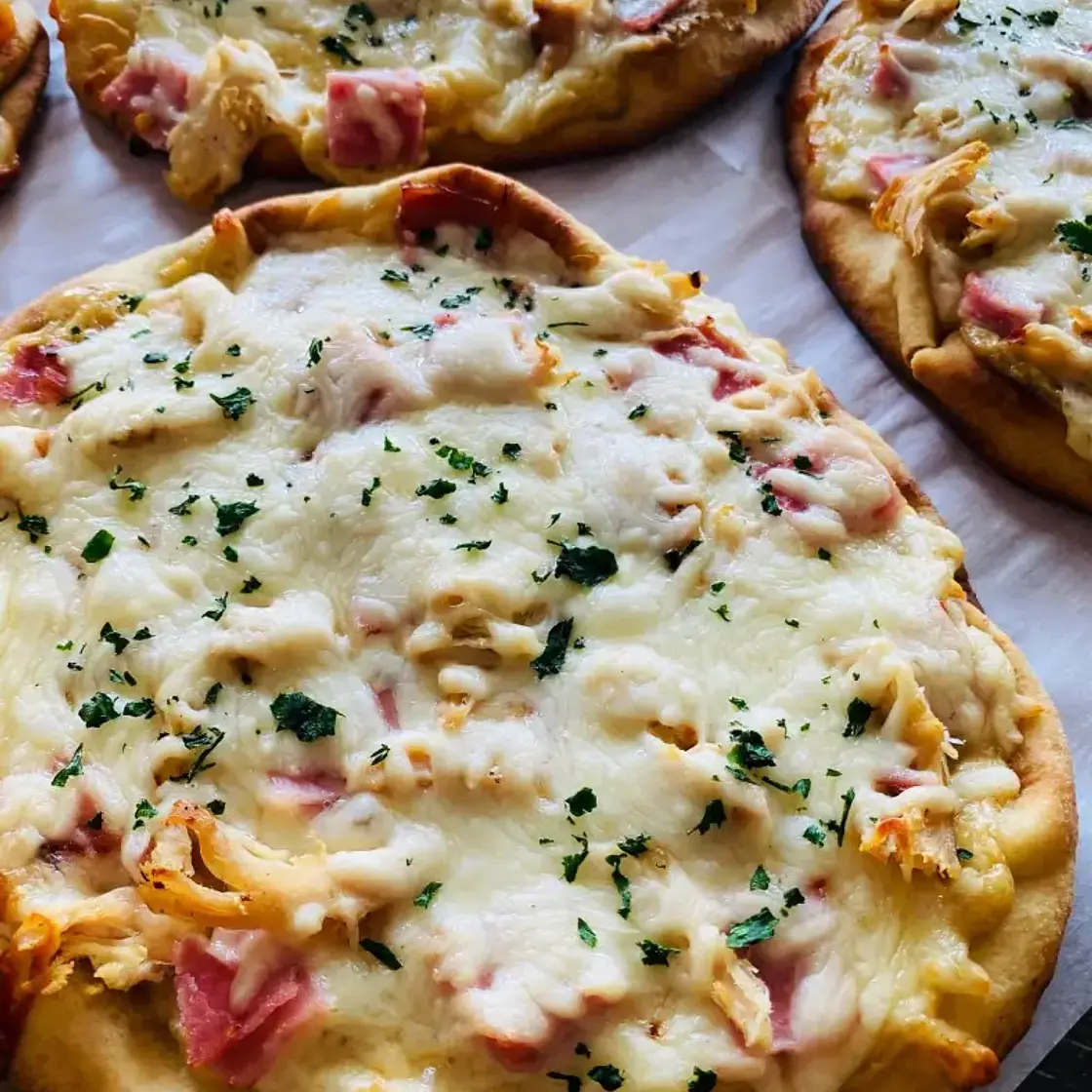 Traeger Chicken Cordon Bleu Pizzas
