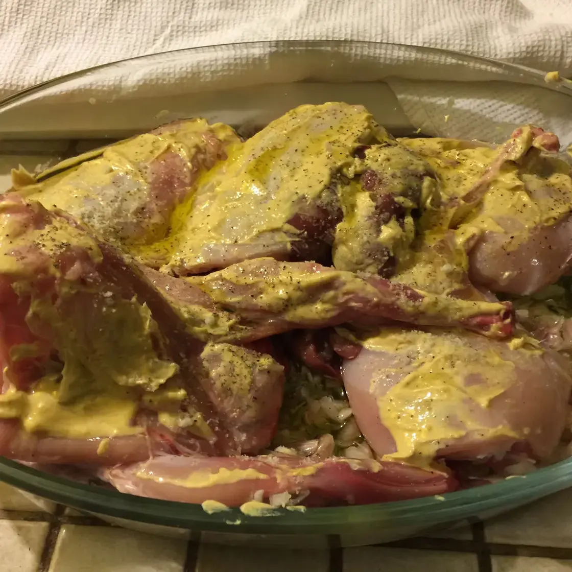 Lapin confit au four