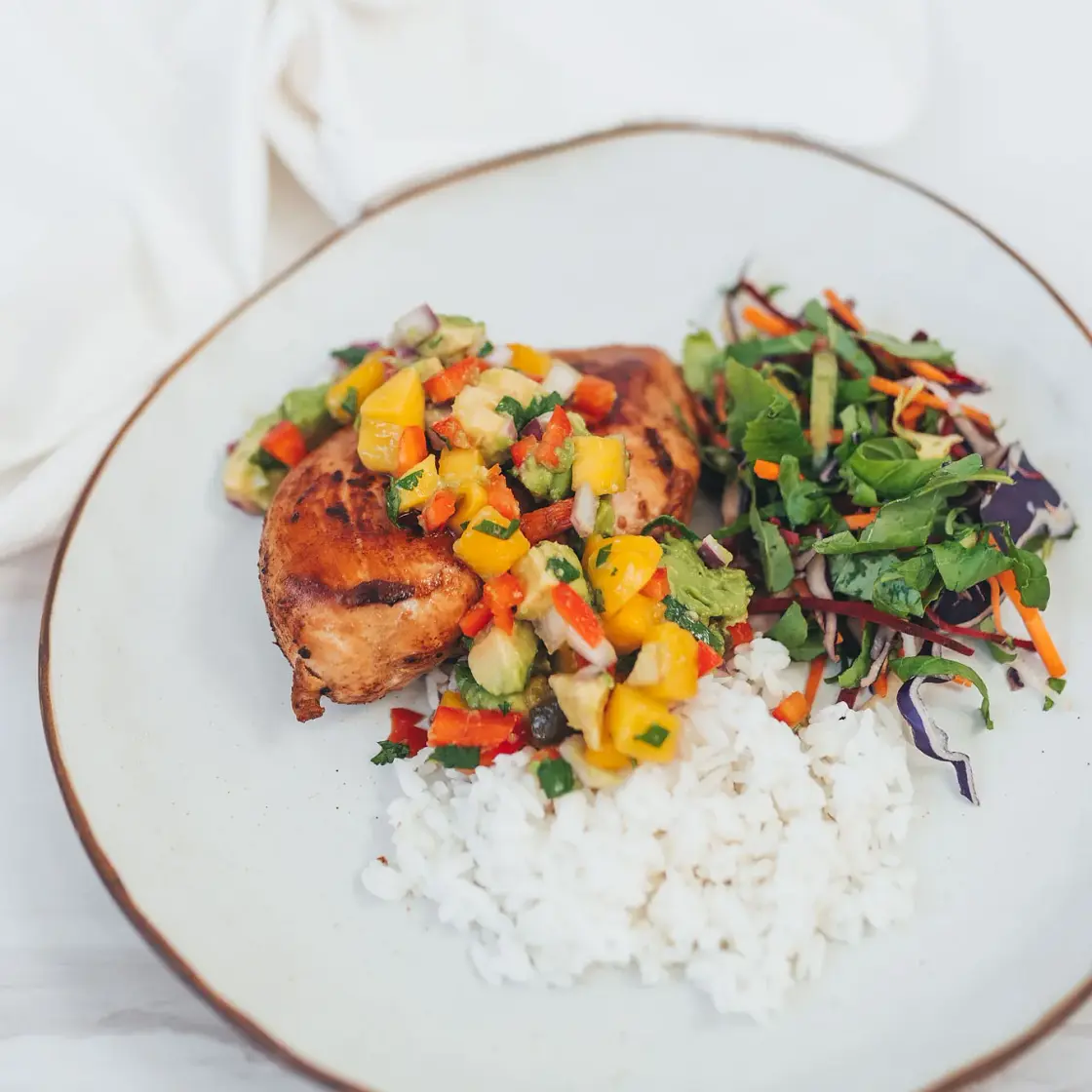 Pan-Seared Chicken Breast with Mango Salsa