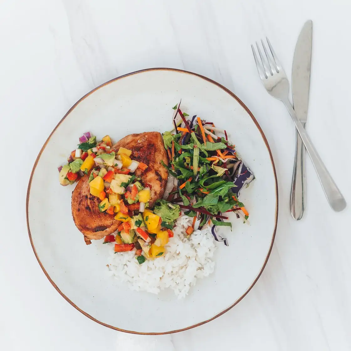 Pan-Seared Chicken Breast with Mango Salsa