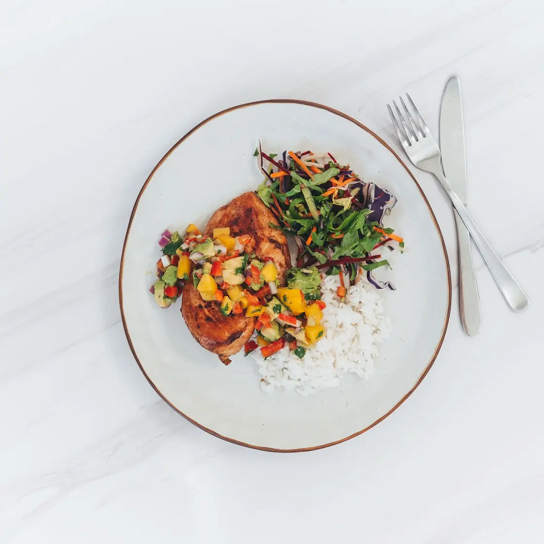 Pan-Seared Chicken Breast with Mango Salsa