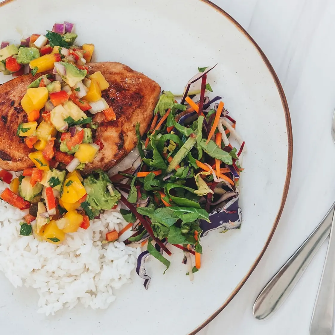 Pan-Seared Chicken Breast with Mango Salsa