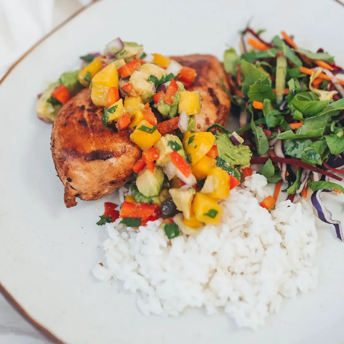 Pan-Seared Chicken Breast with Mango Salsa