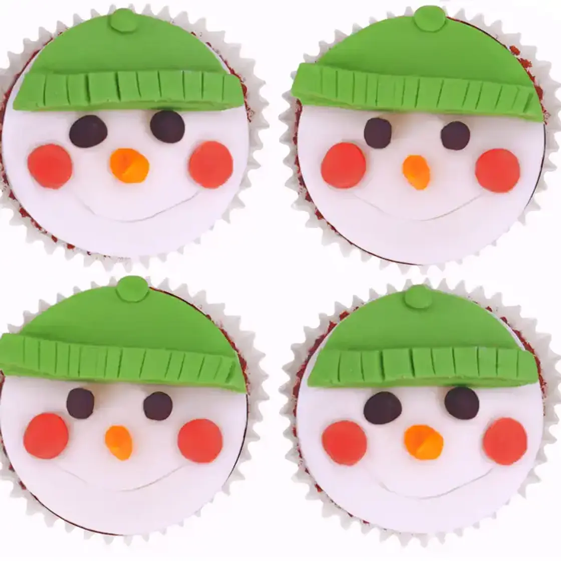 Snowman Cupcakes