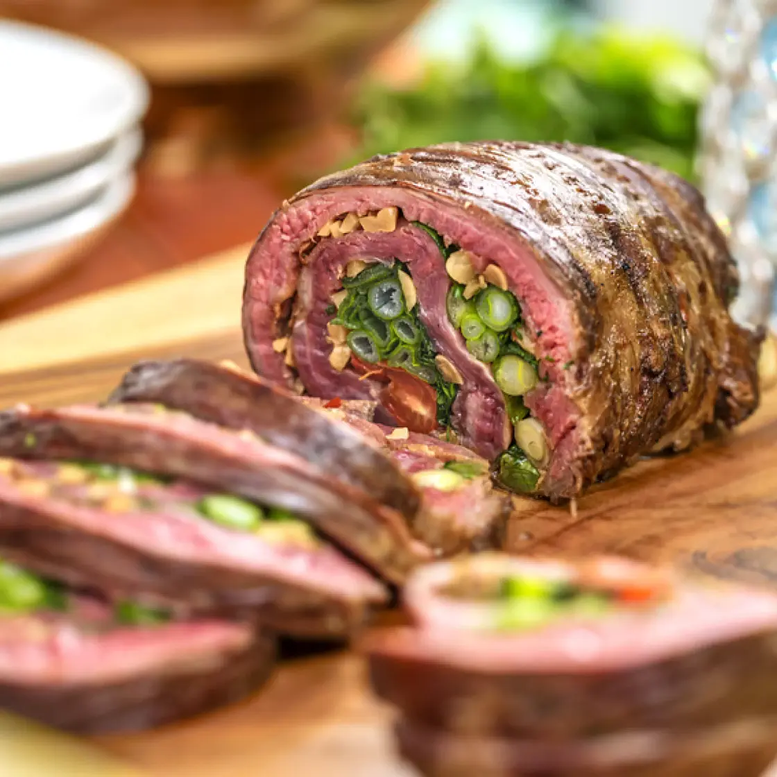 Grilled Thai Curry Beef Roll