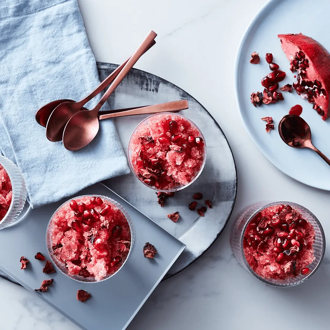 Yotam Ottolenghi's pomegranate and rose granita
