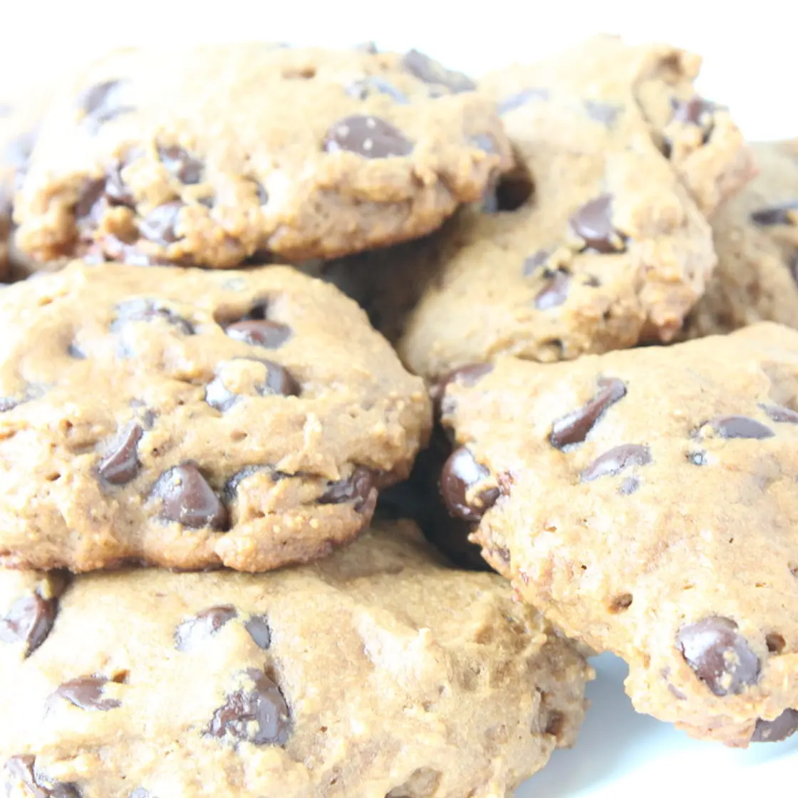 Healthy Vegan Dark Chocolate Chip Cookies