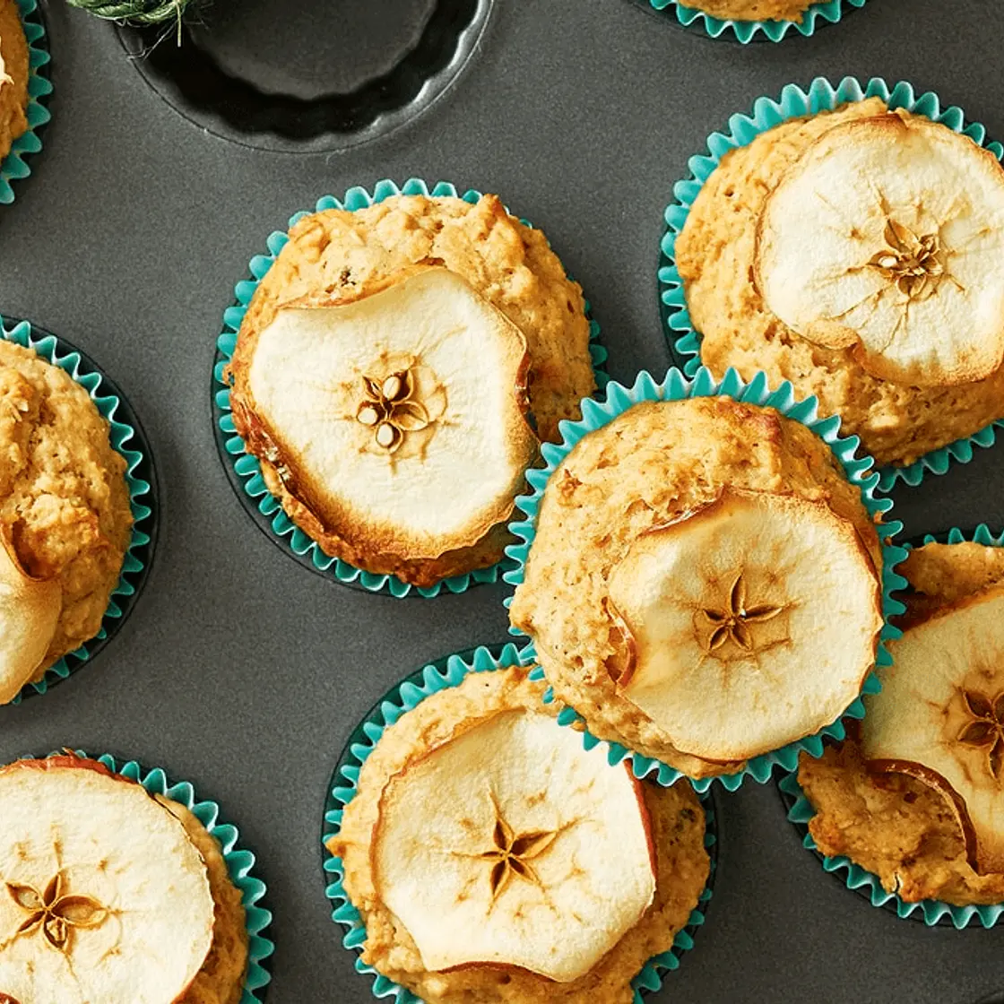Better-for-you apple cinnamon muesli muffins