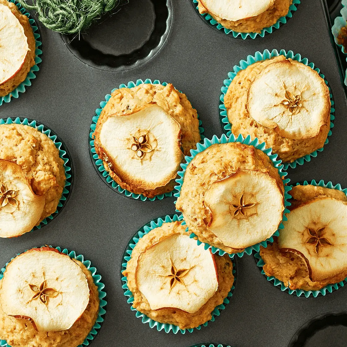 Better-for-you apple cinnamon muesli muffins