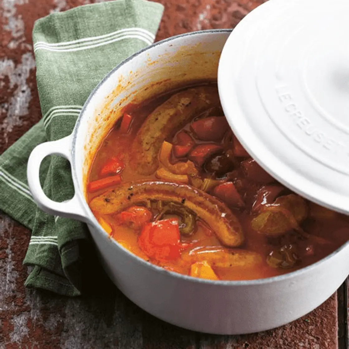Pot-au-feu méditerranéen à la saucisse