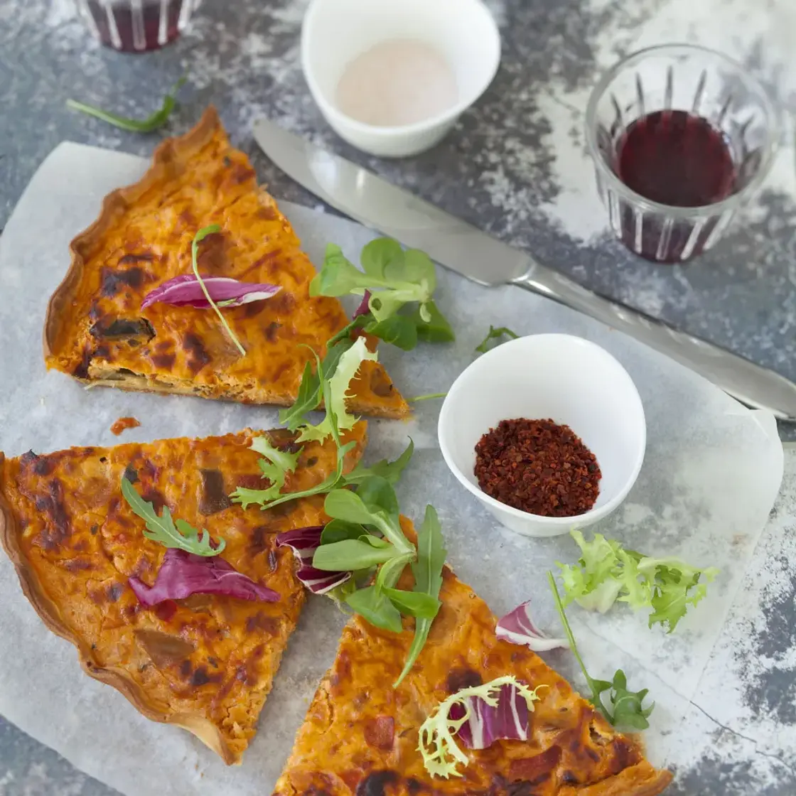 Quiche ratatouille et fromage blanc
