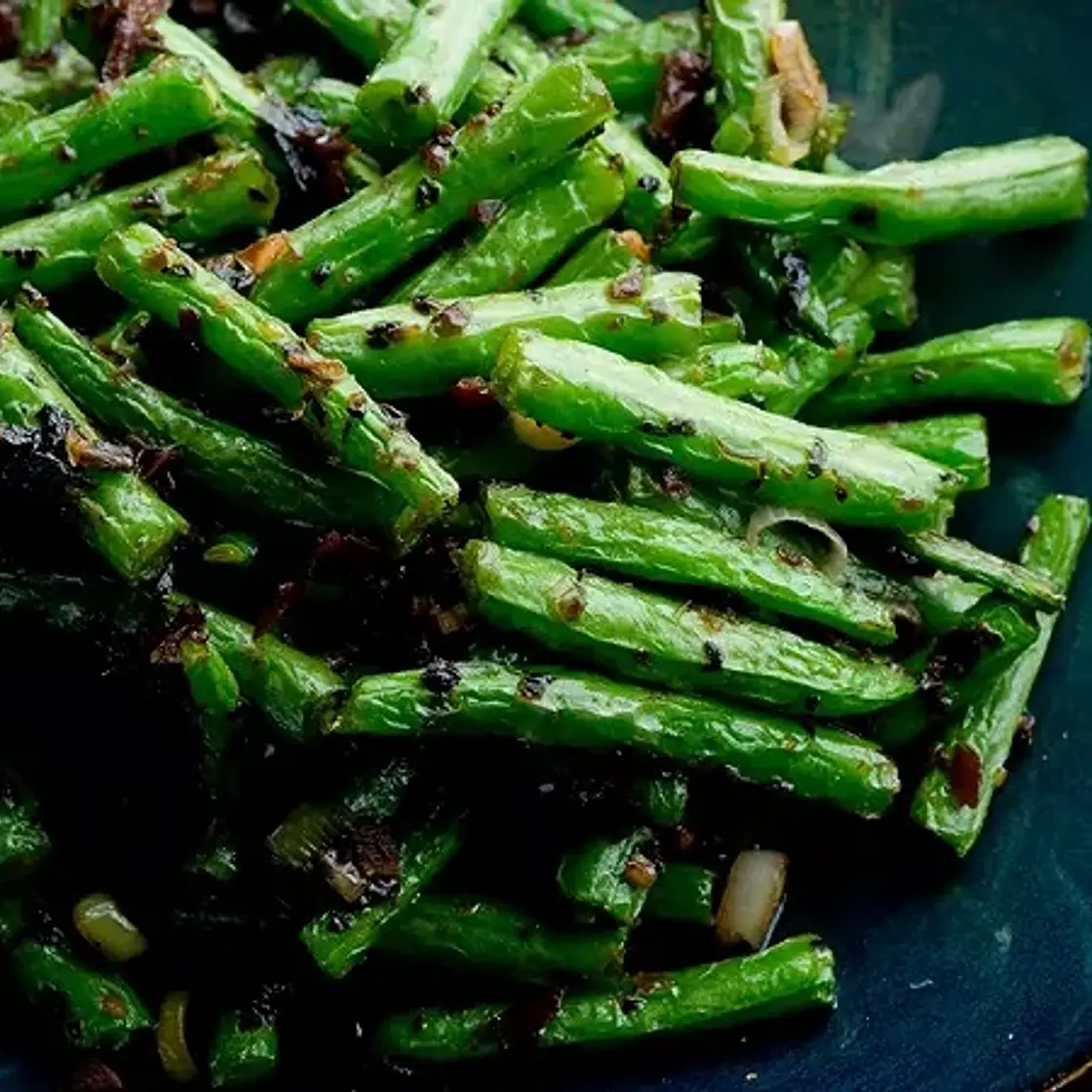 Haricots plats à l'asiatique