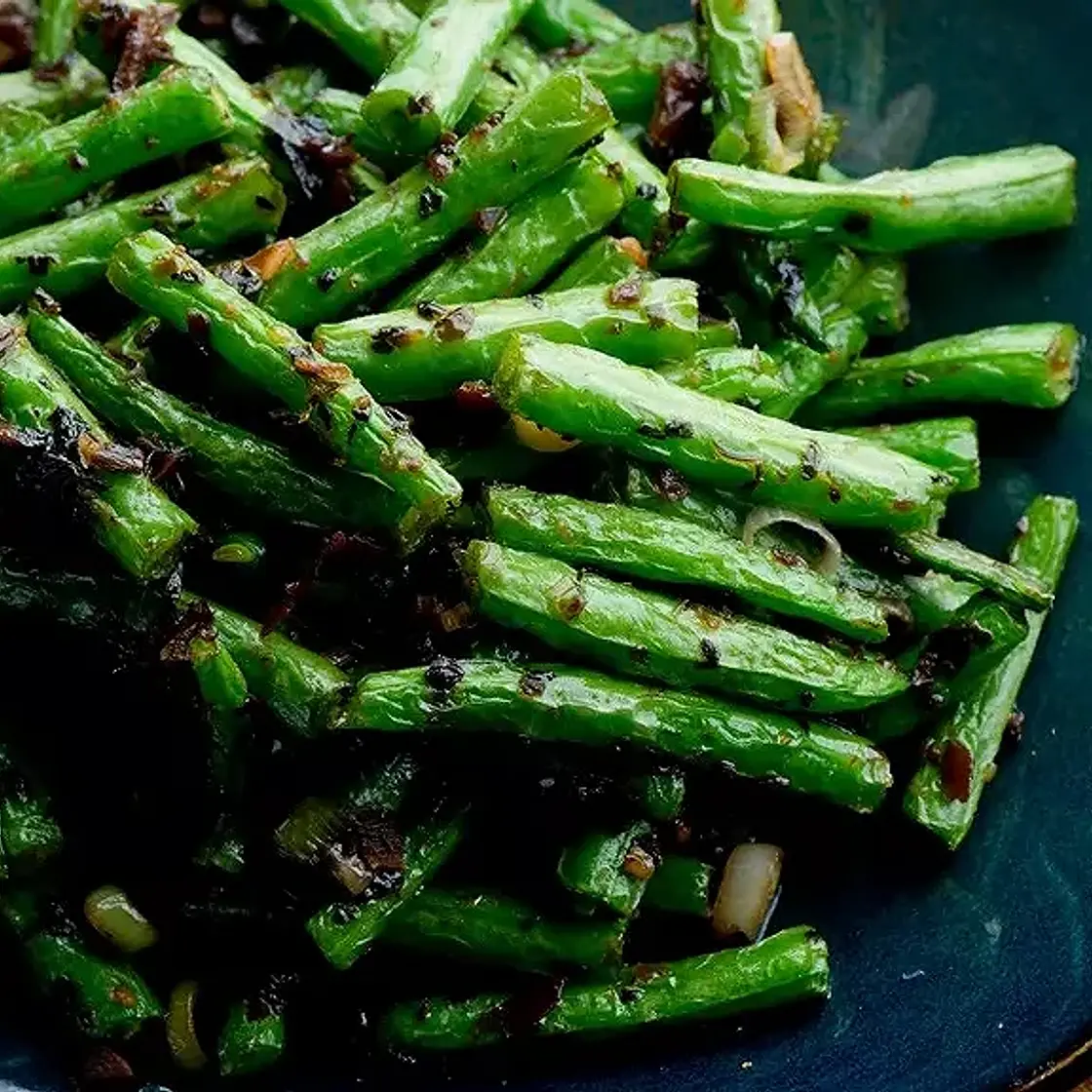 Haricots plats à l'asiatique