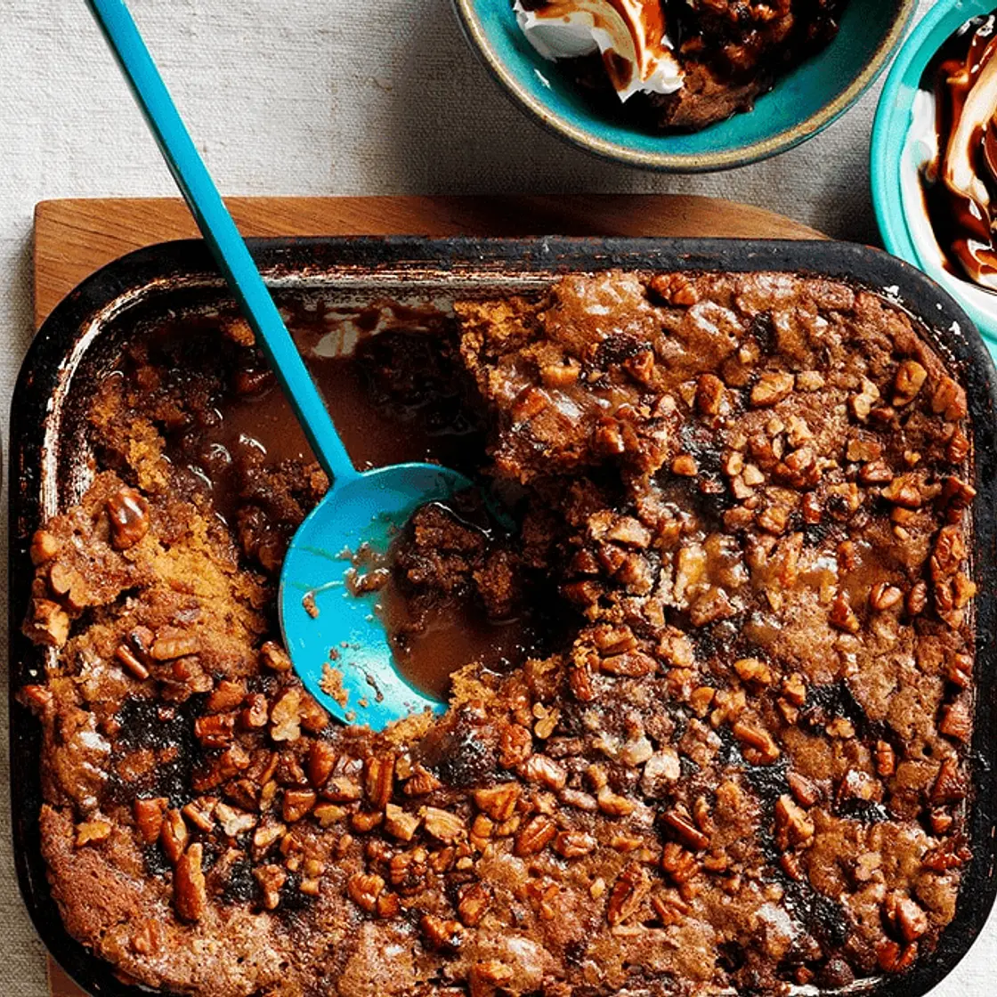 Yotam Ottolenghi's sticky date and pecan pudding