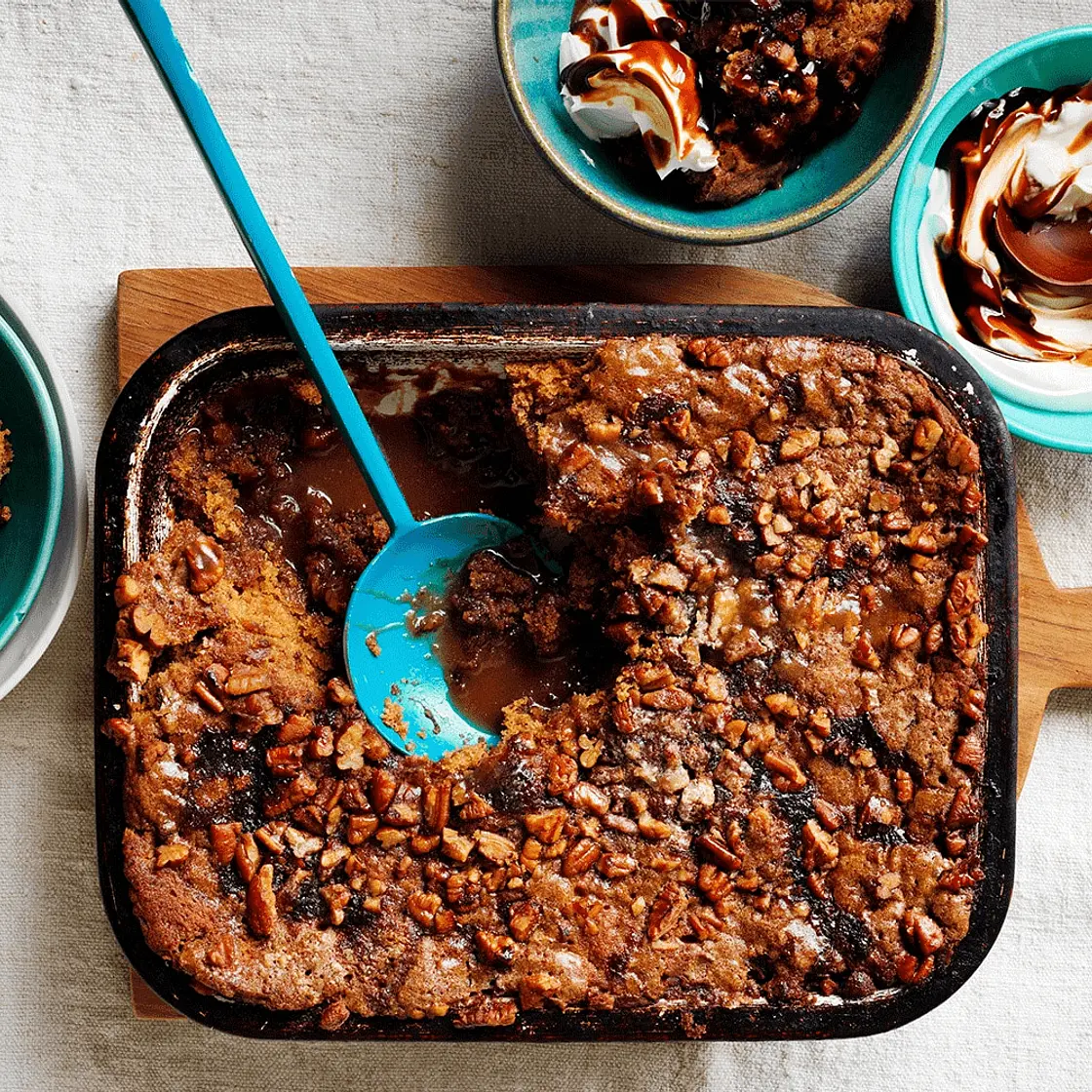 Yotam Ottolenghi's sticky date and pecan pudding