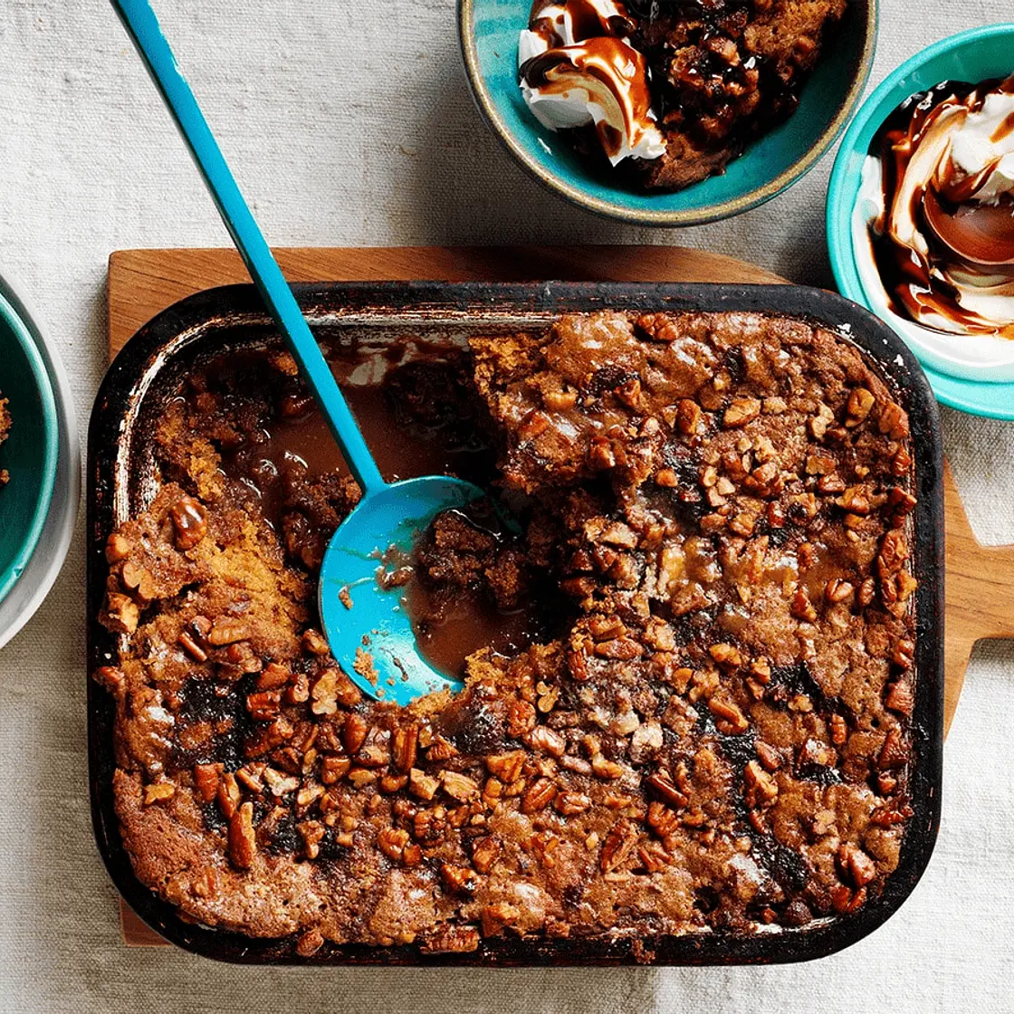 Yotam Ottolenghi's sticky date and pecan pudding