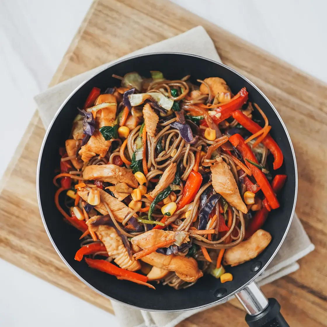Easy Soba Stir-Fry with Chicken