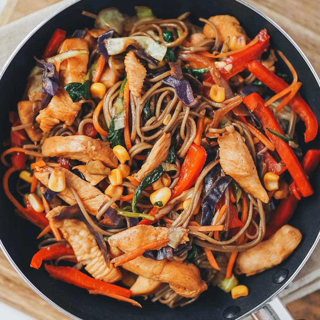 Easy Soba Stir-Fry with Chicken