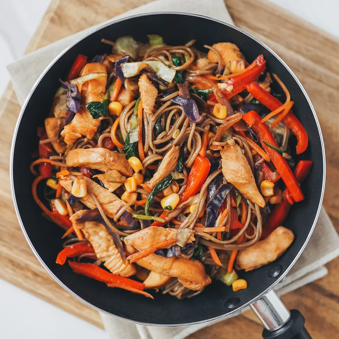 Easy Soba Stir-Fry with Chicken