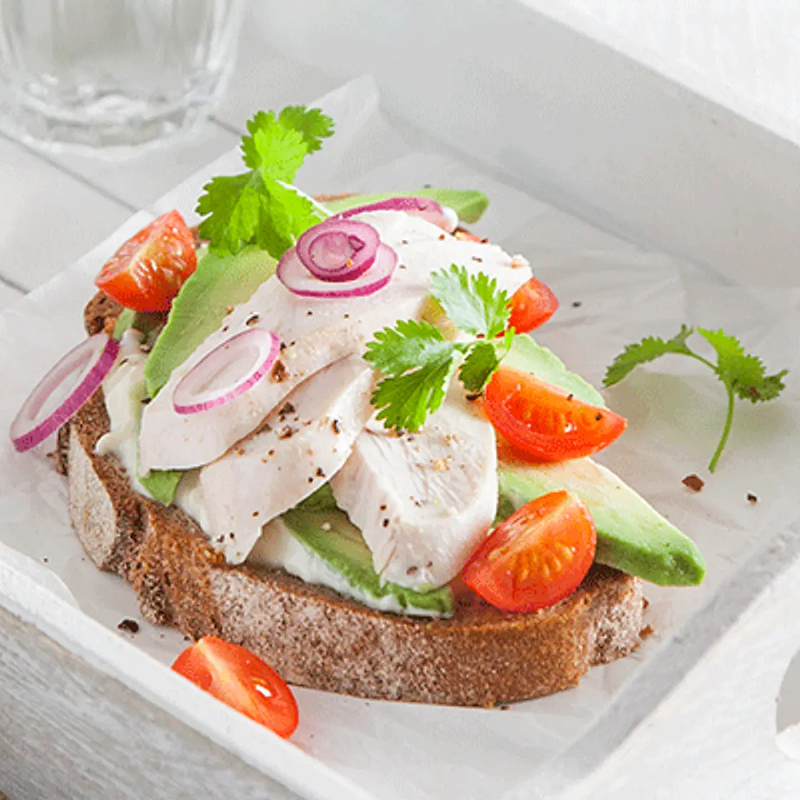 Chicken & avocado sandwich topper