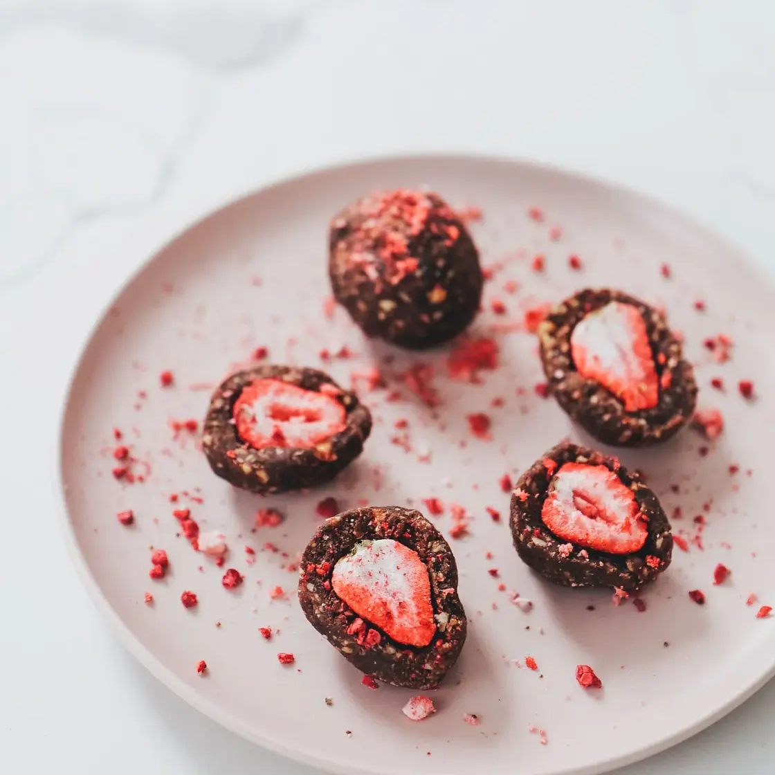 Strawberry Protein Bliss Balls