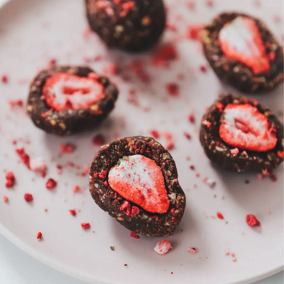 Strawberry Protein Bliss Balls