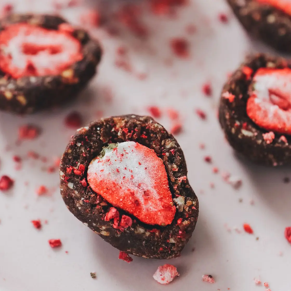 Strawberry Protein Bliss Balls