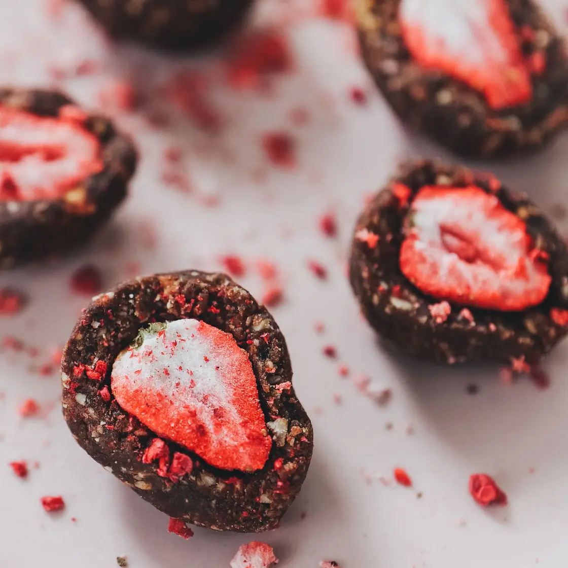 Strawberry Protein Bliss Balls
