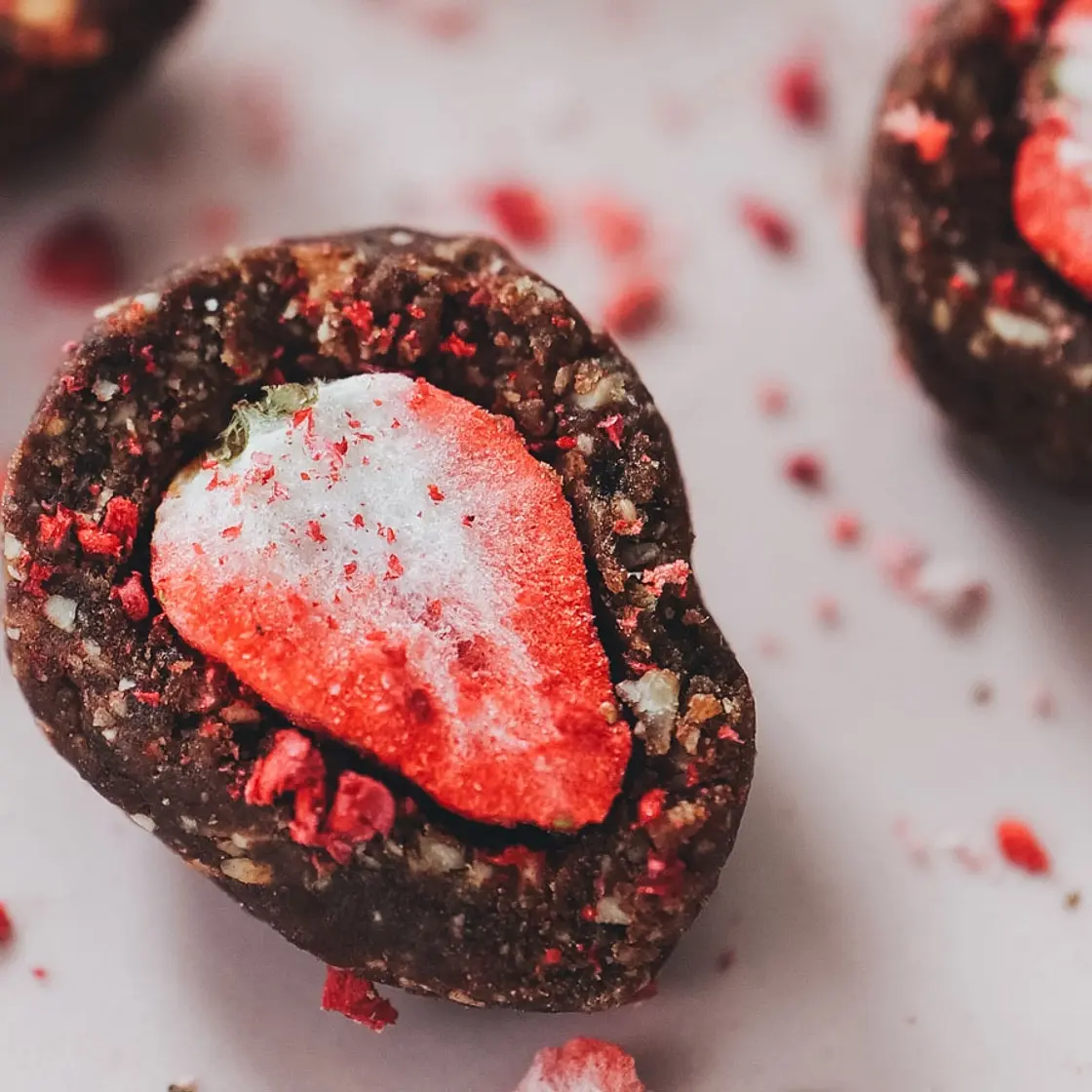 Strawberry Protein Bliss Balls