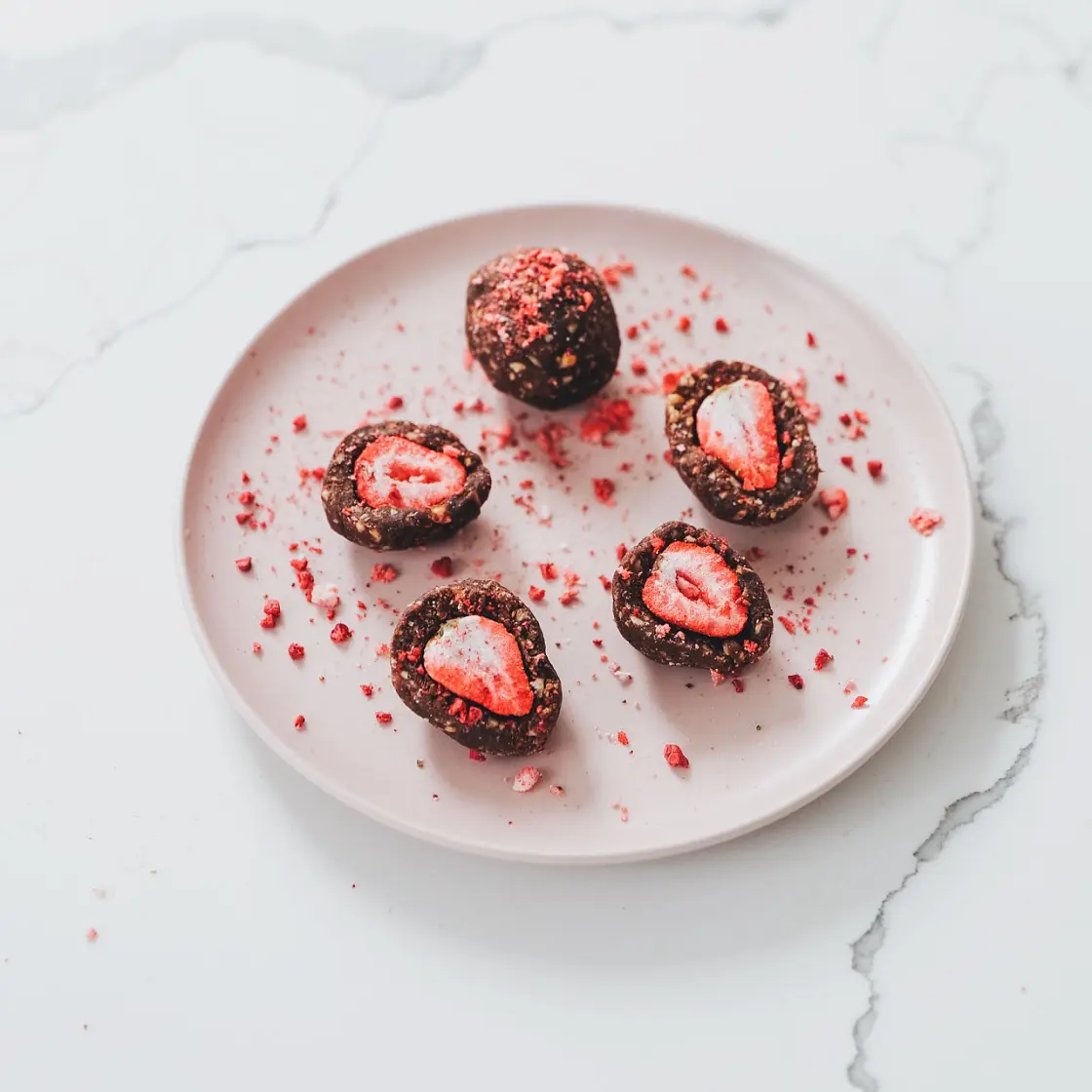 Strawberry Protein Bliss Balls
