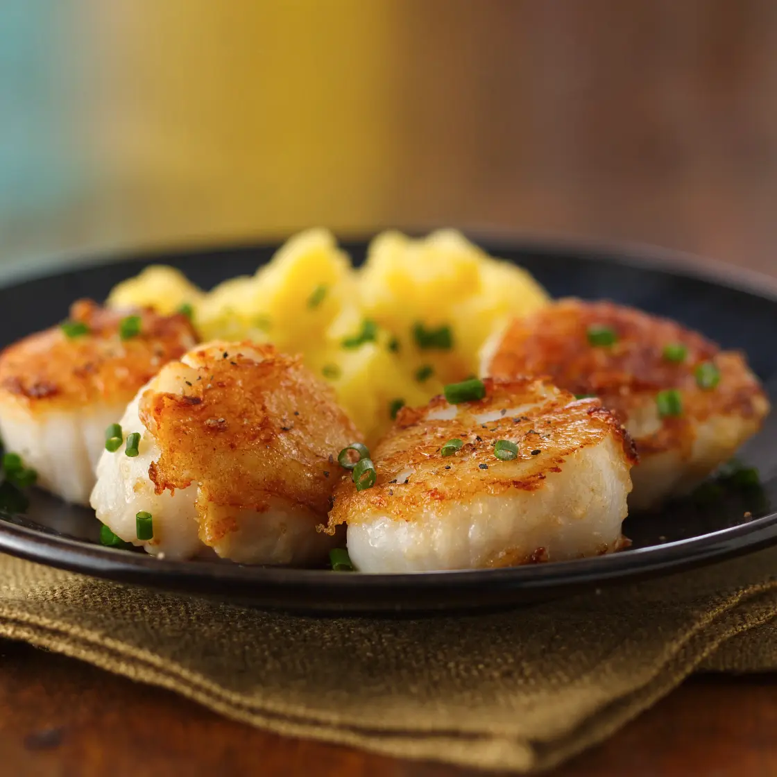 Pan Seared Parmesan Scallops