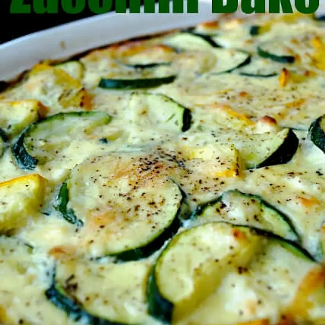 Zucchini Bake with Feta and Parmesan